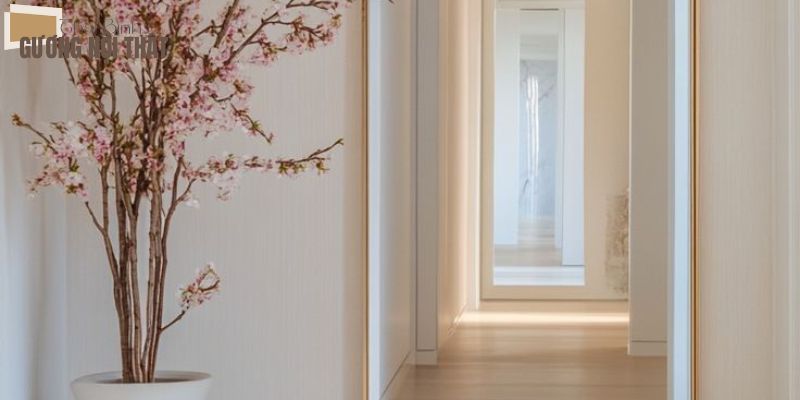 Ảnh hưởng của gương đối diện cửa ra vào trong phong thủy