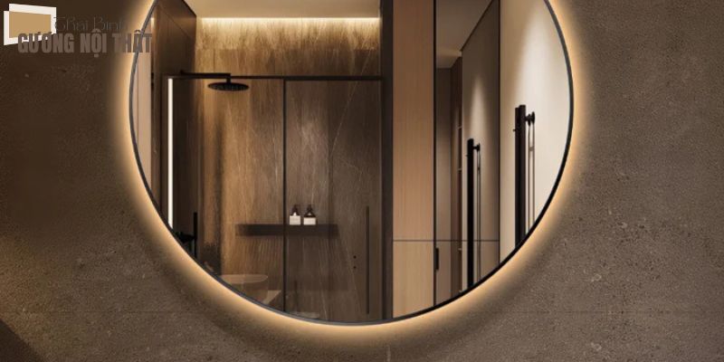 Gương điện LED tròn với tính năng chống sương mù