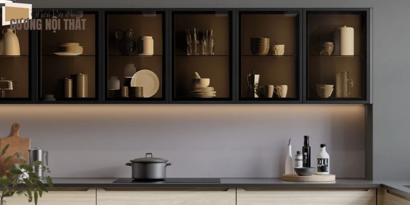 Ứng dụng của tủ bếp nhôm cánh kính