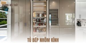 Tủ bếp nhôm kính