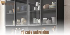 Tủ chén nhôm kính