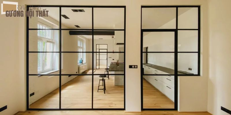 Vách nhôm kính với vật liệu cường lực cao cấp