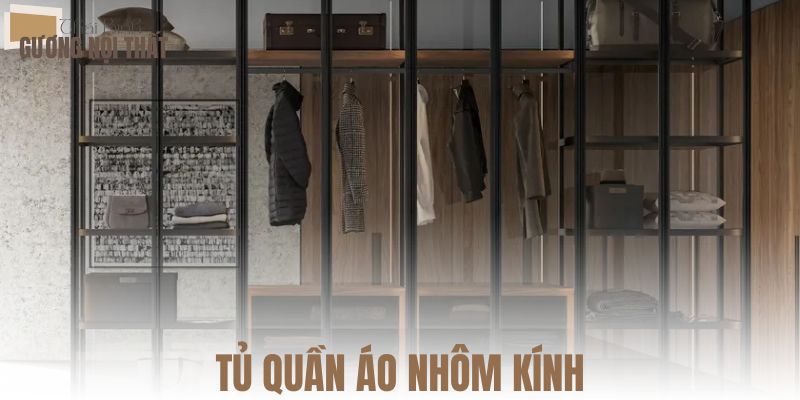 Tủ quần áo nhôm kính