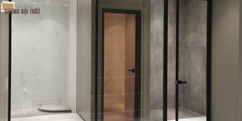 Ưu điểm của cửa kính cường lực khung nhôm
