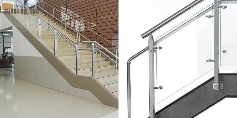 Ưu điểm của lan can kính inox